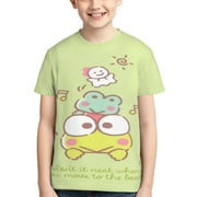 Kids Keroppi Shirts 3D Printing Cartoon T Shirt Casual Top Summer Short Sleeve Novelty Tee For Boys Girls